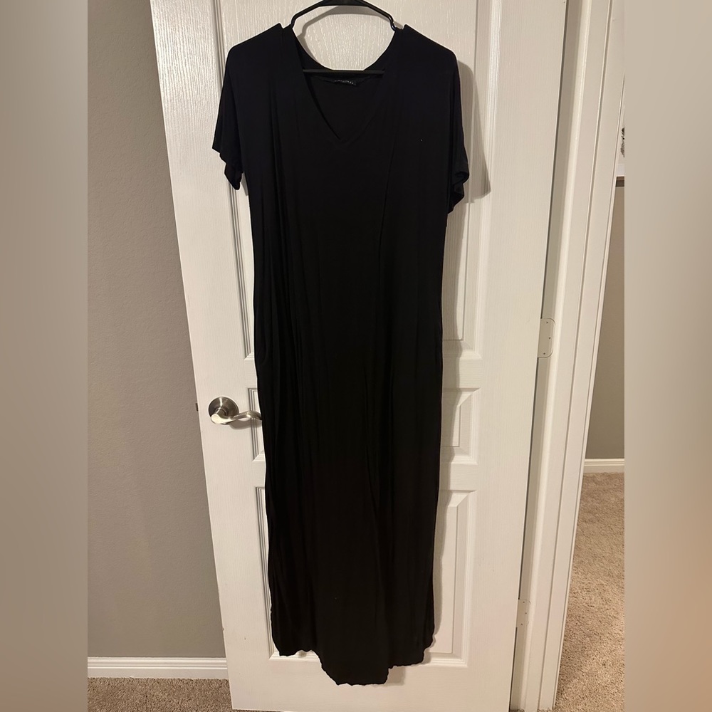 Maxi Dress- T-Shirt Material- Black